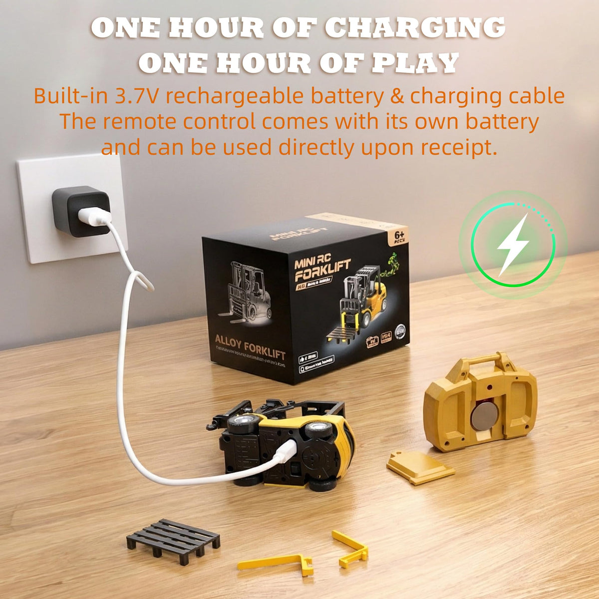 SHINESIGNAL RC Mini forklift all-metal body designed for durability and display