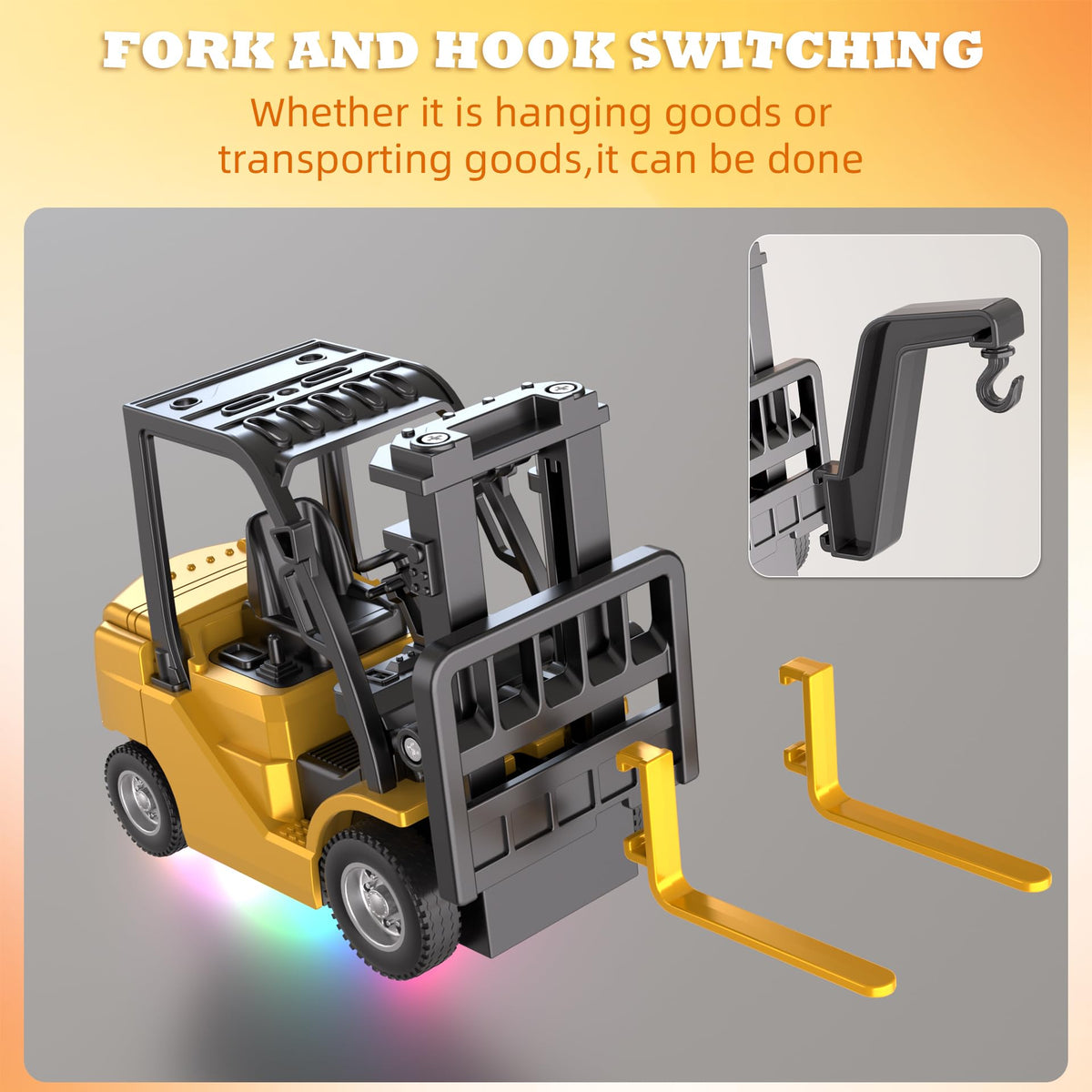 SHINESIGNAL RC Mini forklift cabin details create an authentic scale model feel