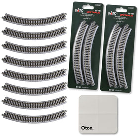 SHINEVATE KATO UnitTrack R249-45 curve pieces enable smooth N-scale turns.