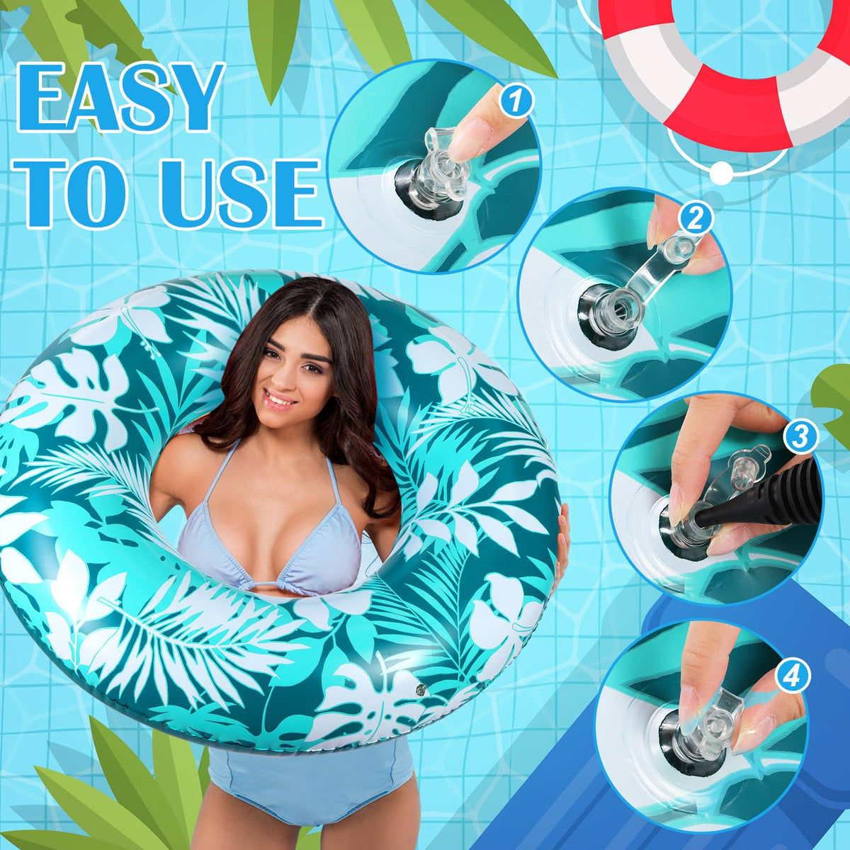 ShinyRelief orange pool float for adults, adds vibrant poolside style