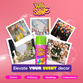Shiny Fiesta 13oz bottle covers many balloons with long-lasting shine
