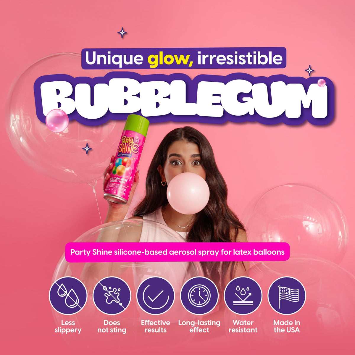 Shiny Fiesta balloon gloss highlights colors with a durable, waterproof shine