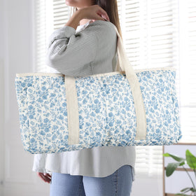 Shinylin card bags blue floral store accessories securely.