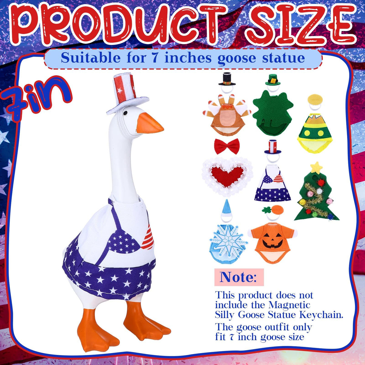 Shinylin festive mini porch goose outfits collection for seasonal decor
