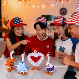 Shinylin Independence Day goose attire adds patriotic accents for outdoor gatherings