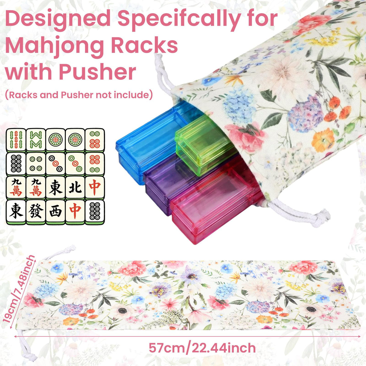 Shinylin floral pattern bag adds elegant flair to game night.