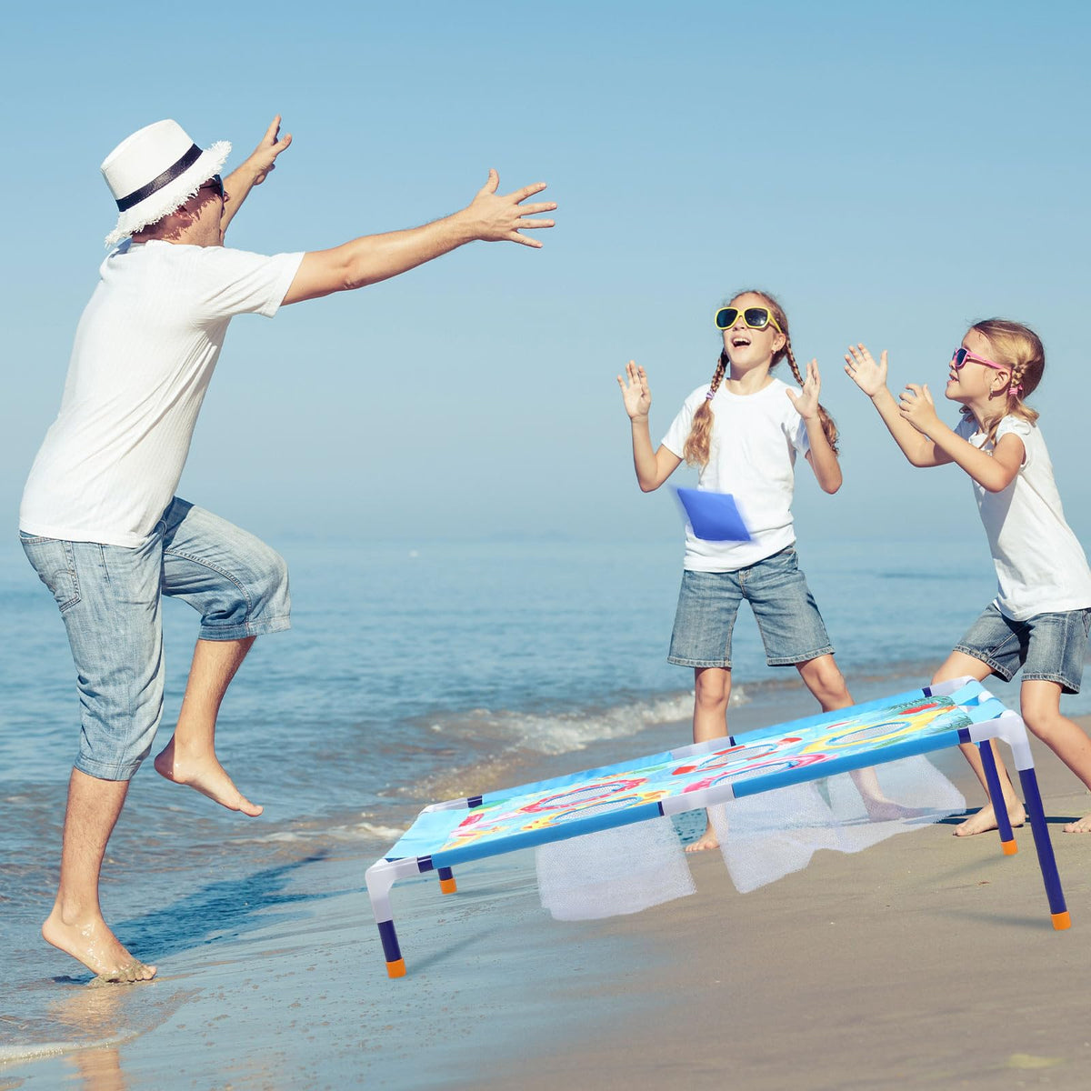 ShinyRelief family enjoying a toss game for bonding and activity