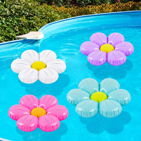 ShinyRelief pink daisy pool float boosts bright summer pool party vibes.