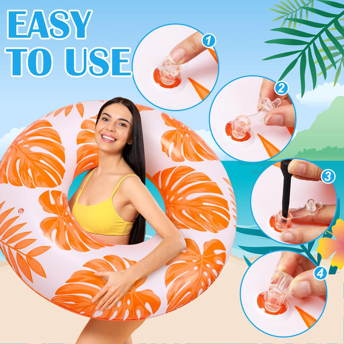 ShinyRelief easy-inflate valves simplify setup and quick relaxation
