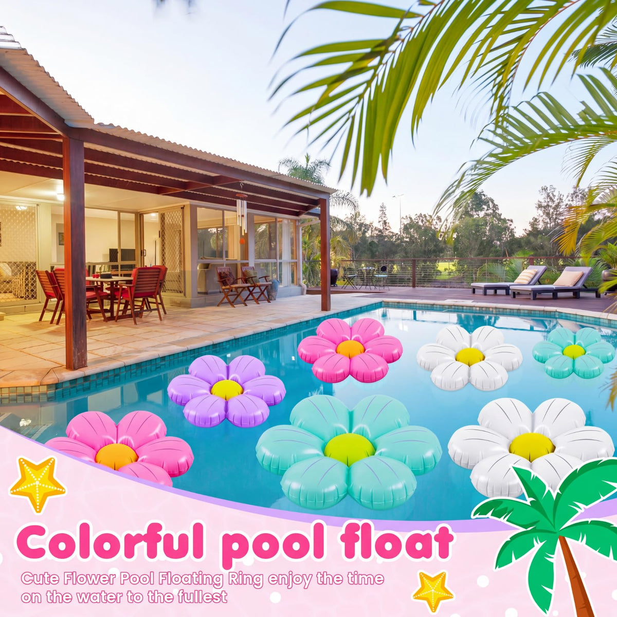 ShinyRelief flower pool decorations four-piece pack for events.