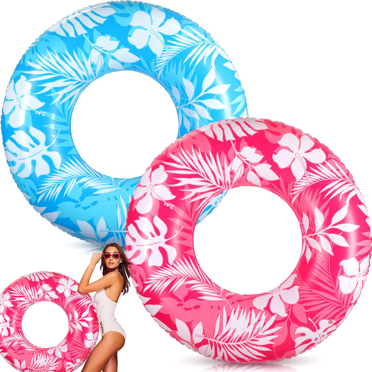 ShinyRelief adult pool tube with 42-inch diameter for relaxed water lounging.