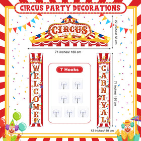 ShinyRelief welcome carnival porch banner greeting guests with charm.
