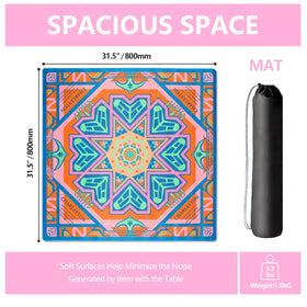 SHIYUE Mahjong mat features geometric accents for stylish game nights.