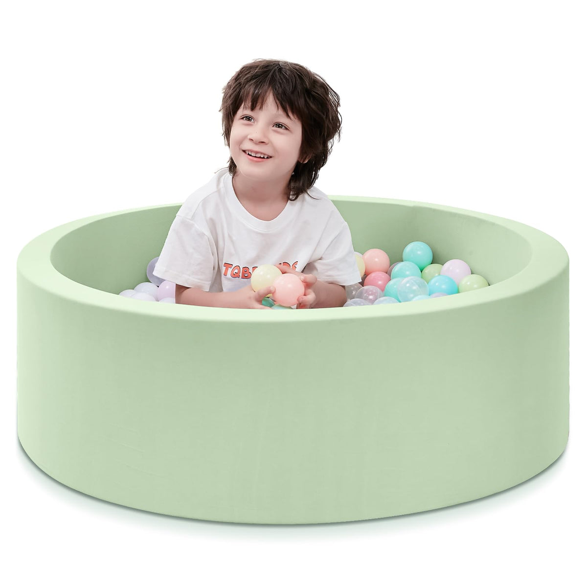 SHJADE foam ball pit for toddlers in green, ideal for indoor or outdoor play