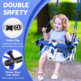 Shker Toddler Swing thickened seat belt for secure restraint.