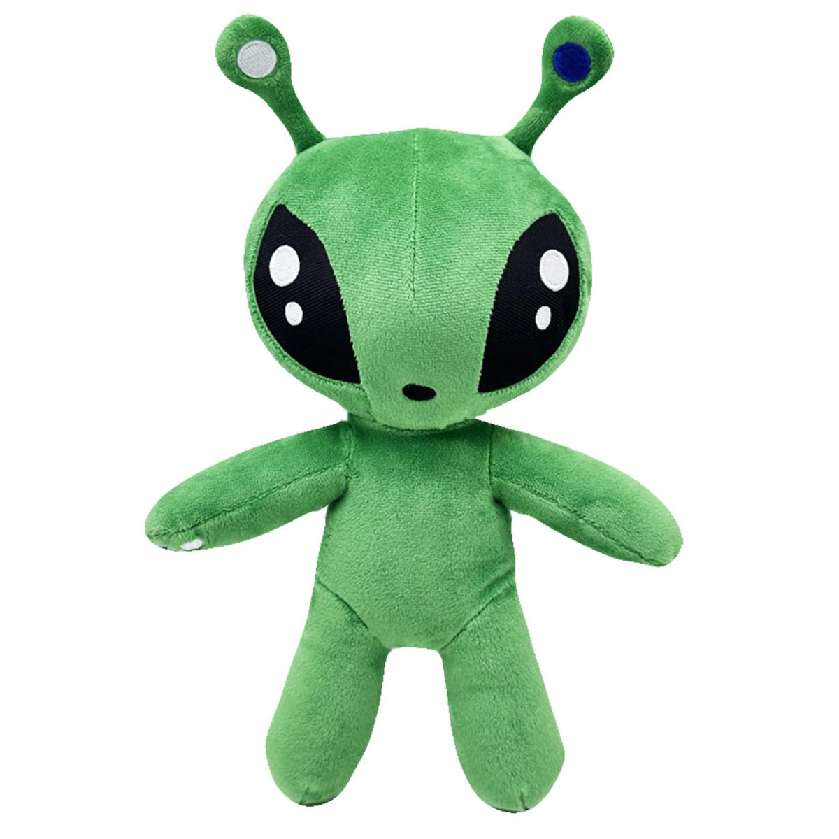 Shontay alien plush toy in green, front view, a cozy cuddle companion for kids