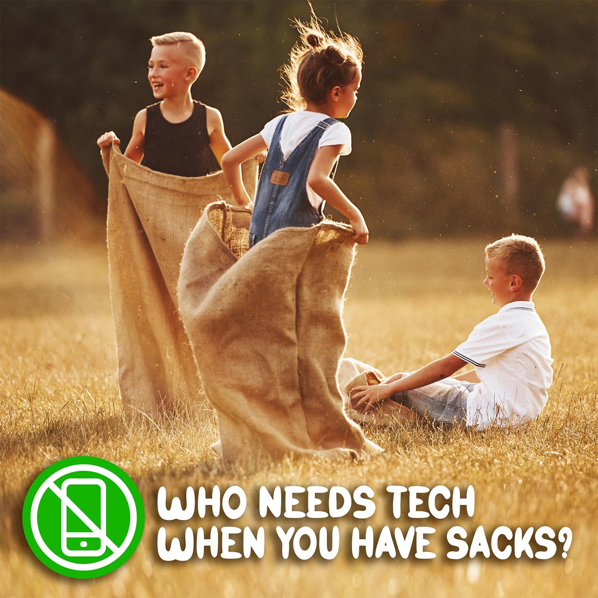 Shop Square potato sack race bags Easter backyard game for kids.