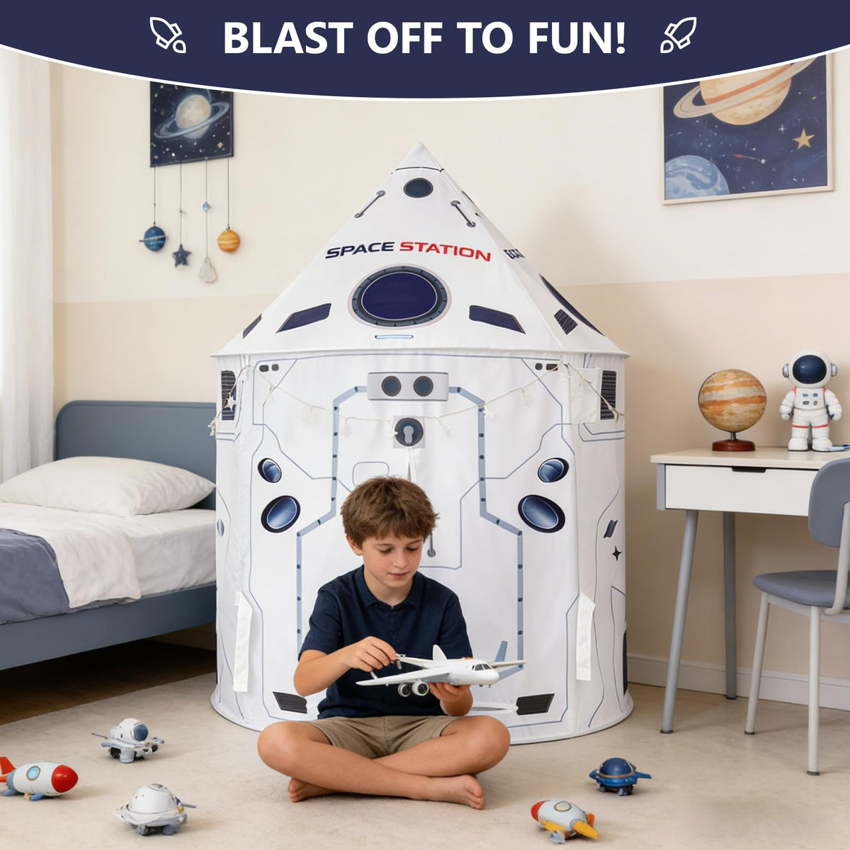 SHOUHOUNI rocket interior features soft breathable fabric for gentle comfort.