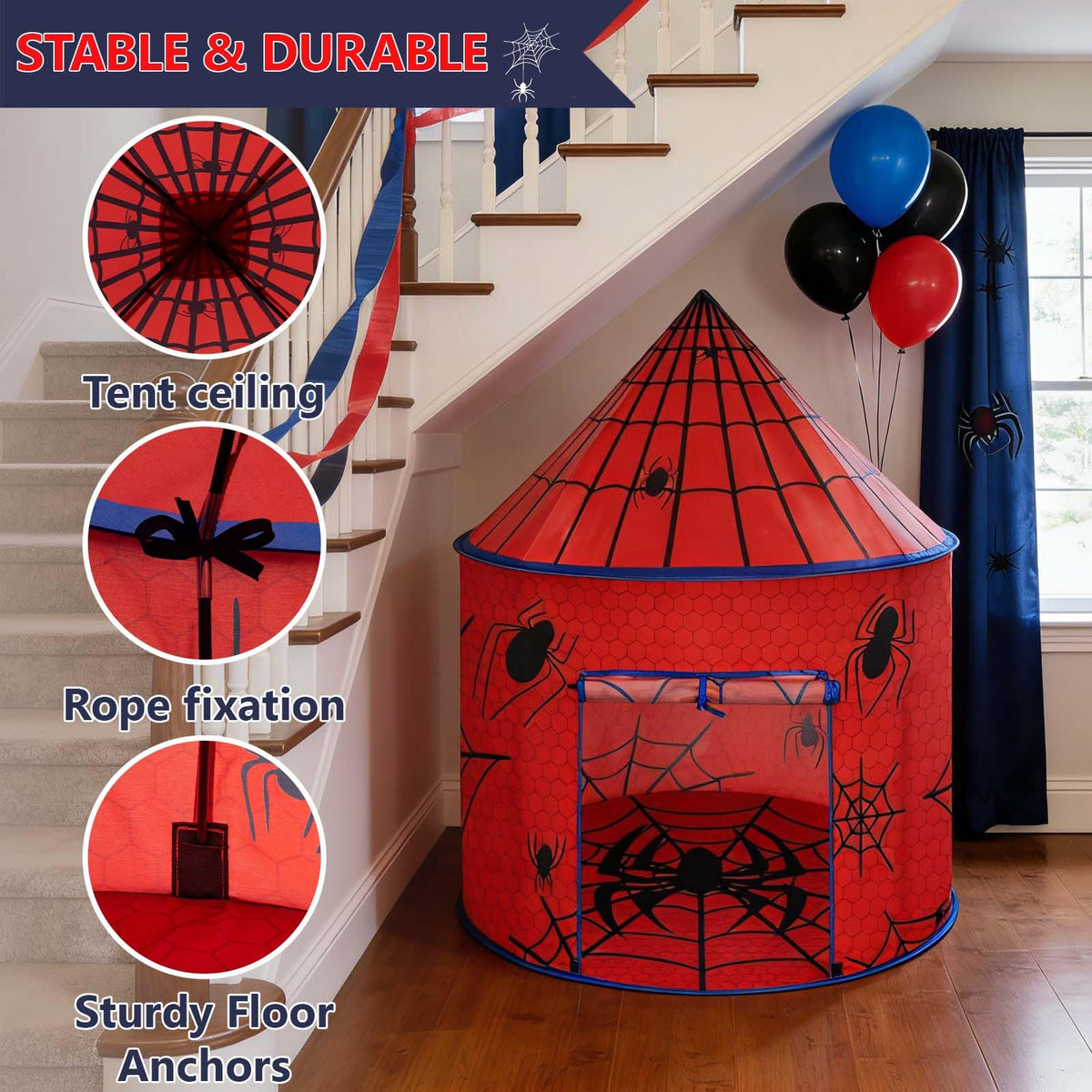 SHOUHOUNI durable polyester fabric and reinforced poles for lasting use