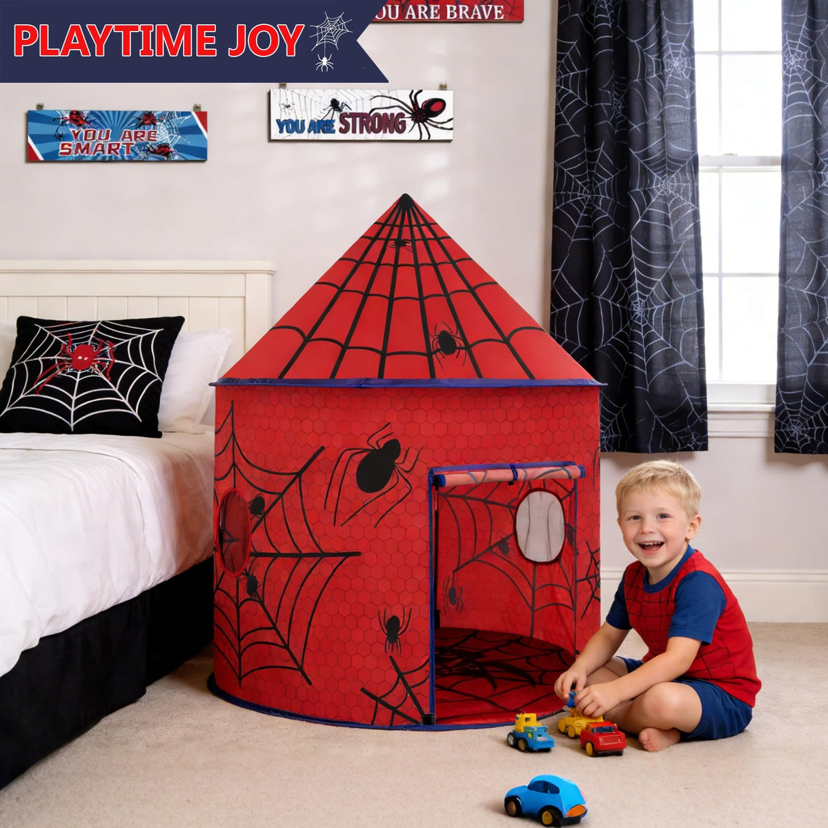 SHOUHOUNI cozy reading nook and play corner in a tent