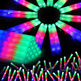 SHQDD foam glow sticks with white foam surface for writing and kid-friendly light-up fun.