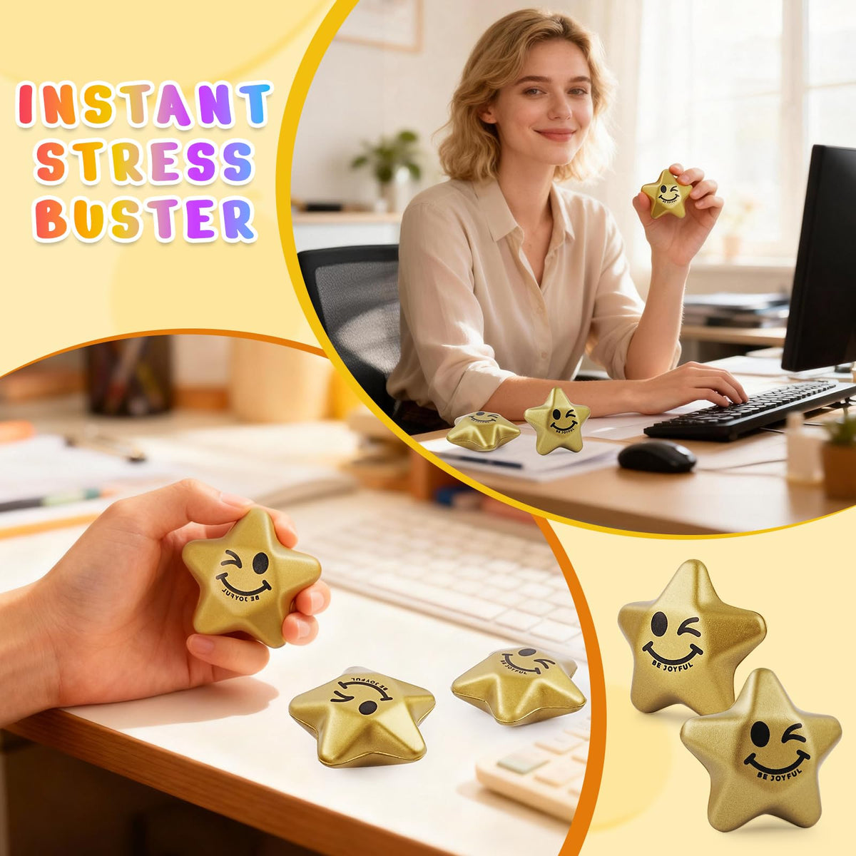 SHQDD bulk star stress balls suit events and prizes, easy giveaways that energize participants.