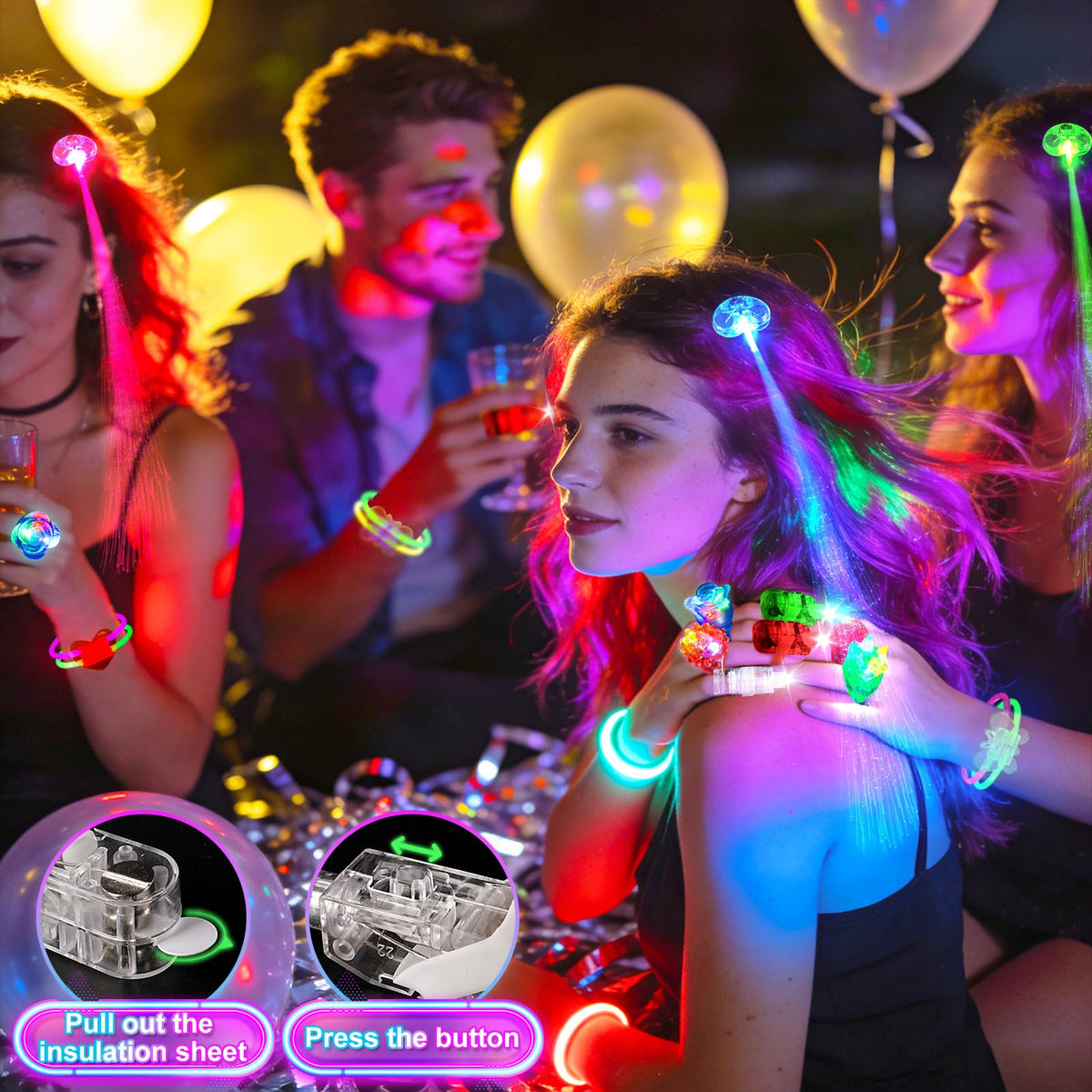SHQDD cat ear headbands glow, adding cute, eye-catching party flair