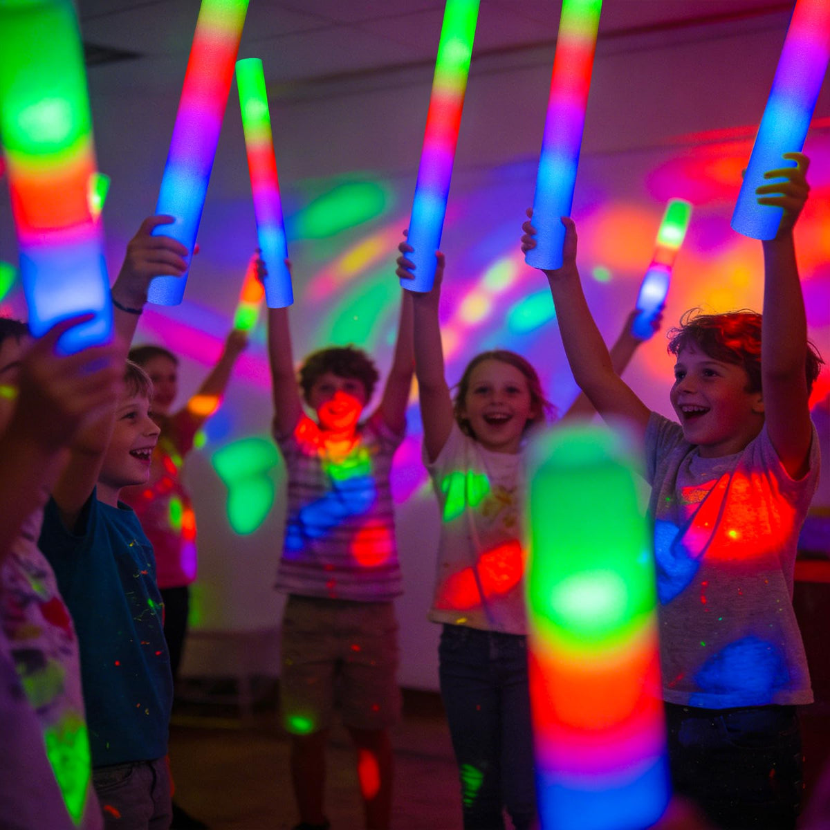 SHQDD drop-resistant foam glow stick, child-friendly design