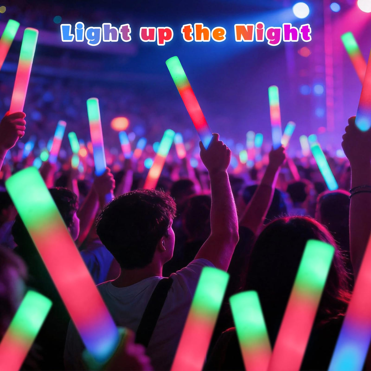SHQDD foam glow sticks with multiple modes for bright, adjustable lighting.