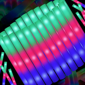 SHQDD foam glow sticks 51-pack glowing tubes light up a dance floor.
