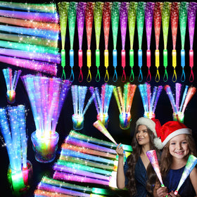 SHQDD glow fiber optic stick pack brightens parties with vivid colors.
