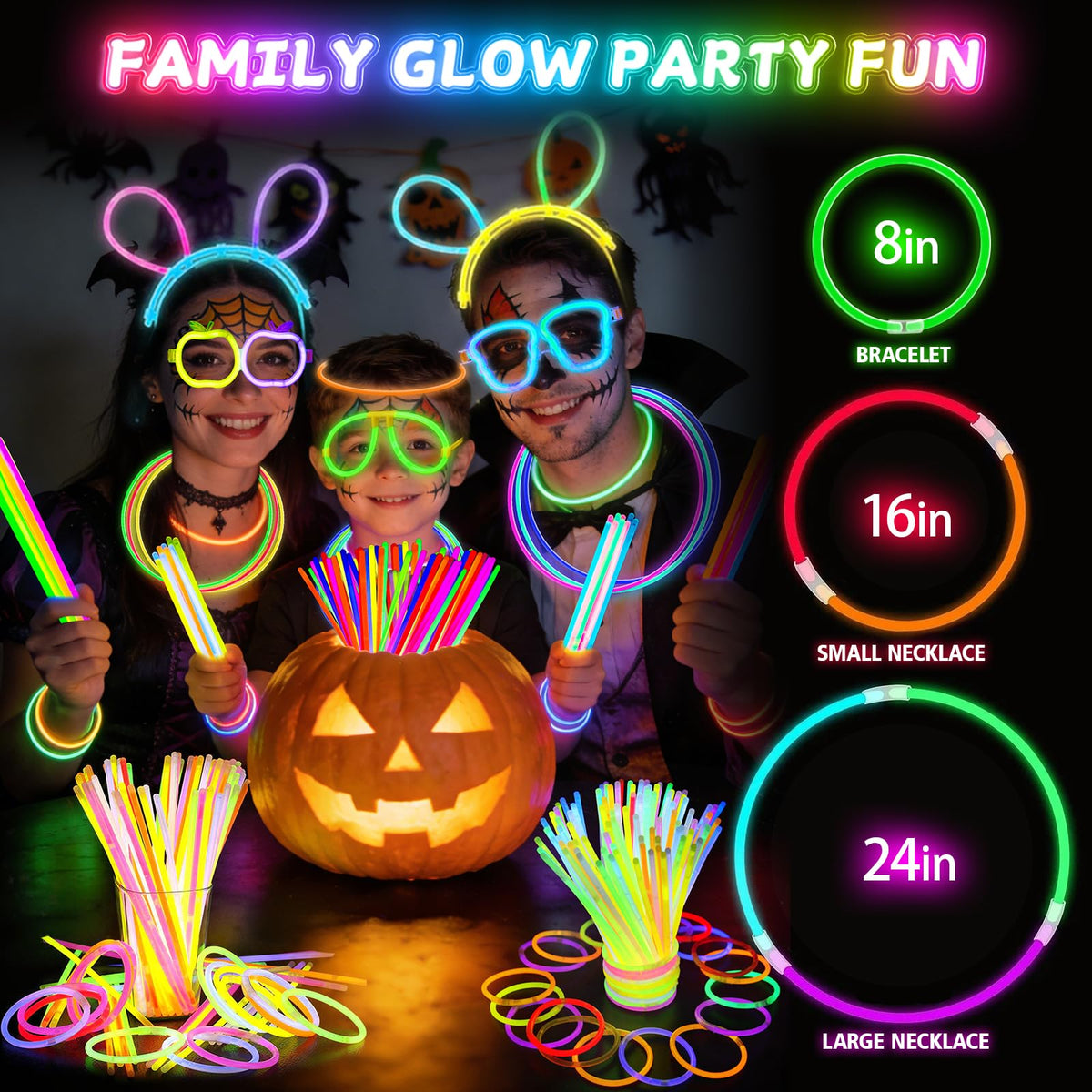 SHQDD glow stick necklaces become eye catching party accessories.