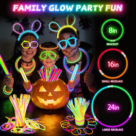 SHQDD glow stick necklaces become eye catching party accessories.
