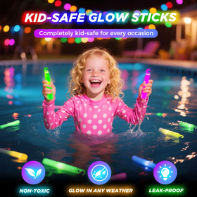 SHQDD Glow Sticks Neon Colors provide long-lasting light for night celebrations