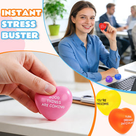 SHQDD gift-ready heart stress balls for teammates or students