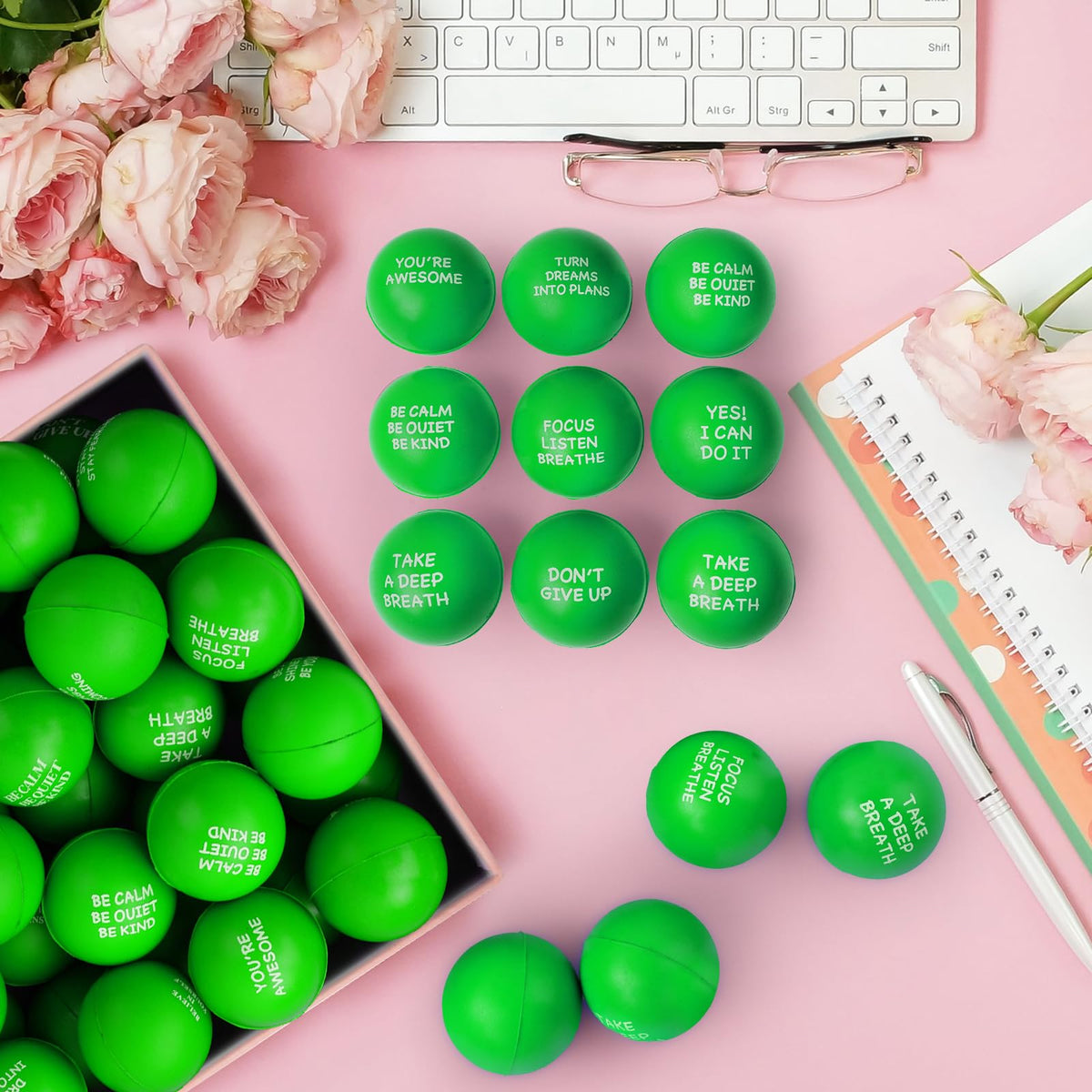 SHQDD inspirational quotes stress ball sparks motivation during tasks