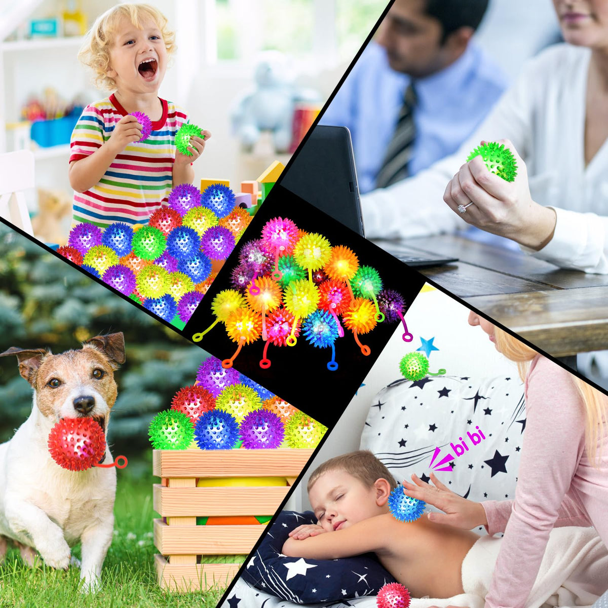 SHQDD interactive glowing ball squeak for pets with supervision