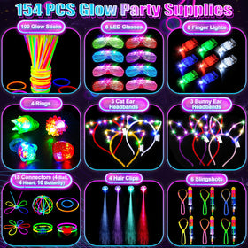 SHQDD LED glasses glow for hands-free visibility at concerts and parties