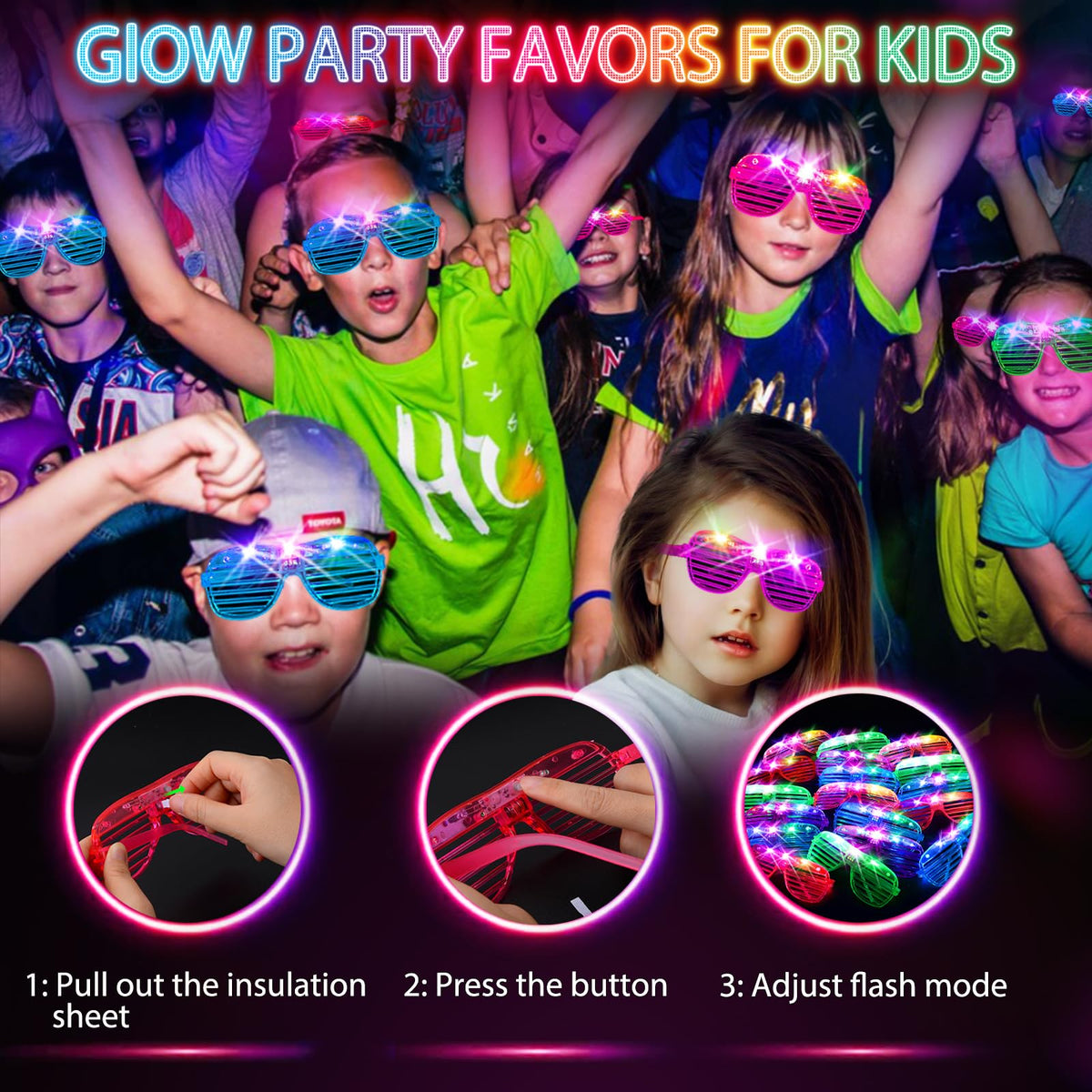 SHQDD neon glasses blue glow energizes dance floor moments