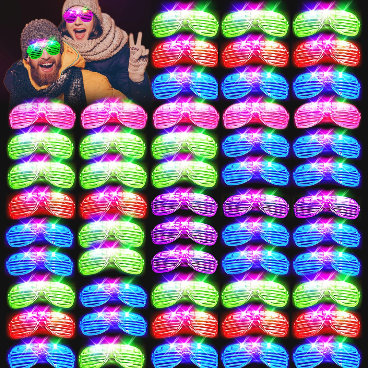 SHQDD neon glasses green glow for vibrant party vibes and photo moments