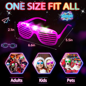 SHQDD neon glasses purple glow adds bold style to events