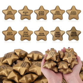 SHQDD star stress ball gold 48-pack shown for office and classroom use