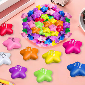 SHQDD Star Stress Balls in multi-color hues for vibrant mood boosts and visual appeal.