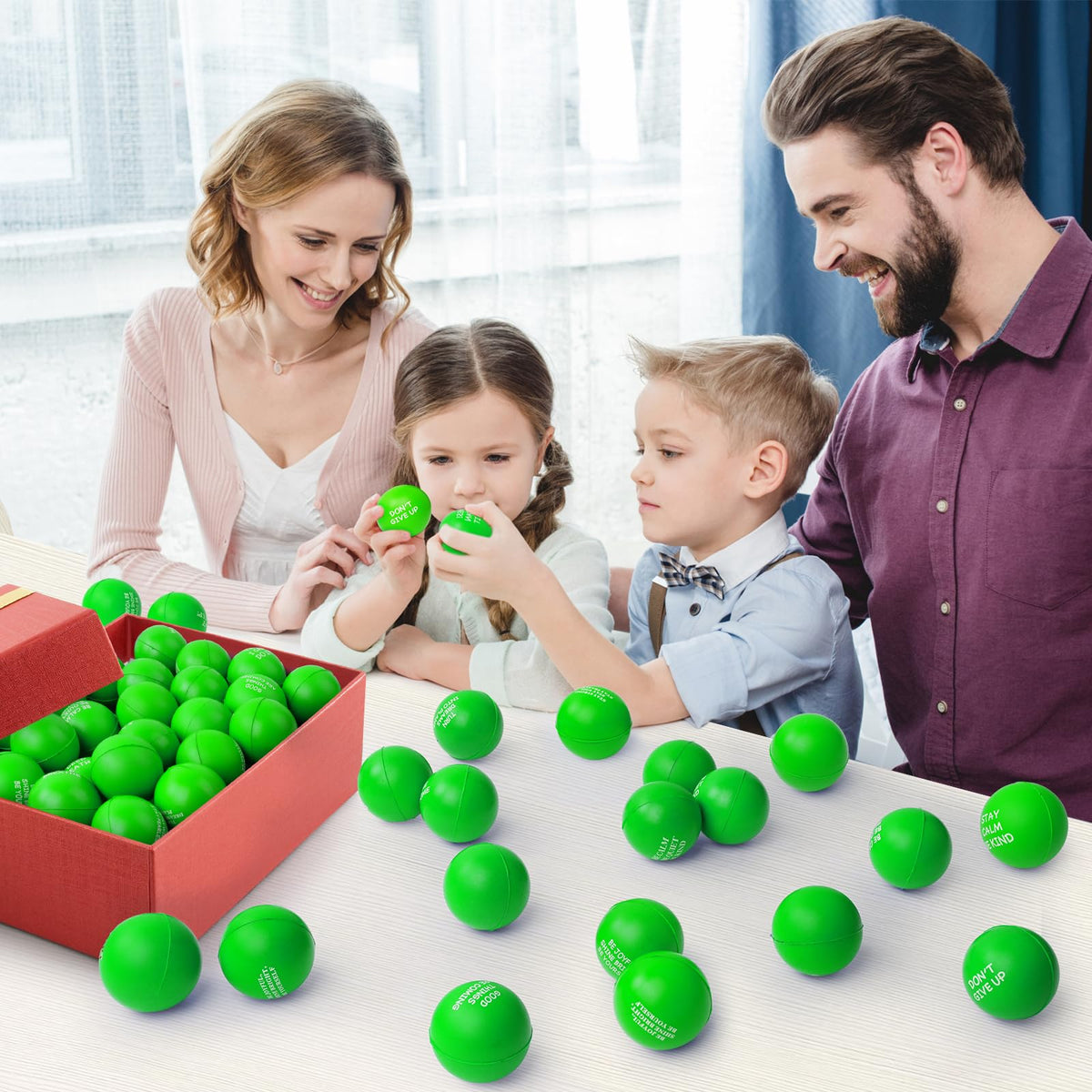 SHQDD sage green stress ball for mindful relaxation at meetings