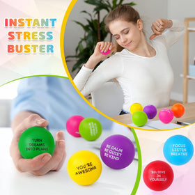SHQDD ergonomic 4 cm stress balls fit comfortably in hands.