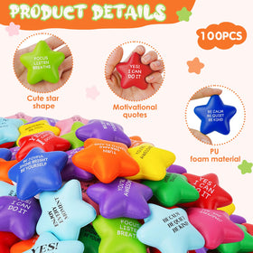 SHQDD tear-resistant PU foam star stress ball stays soft after squeezes.