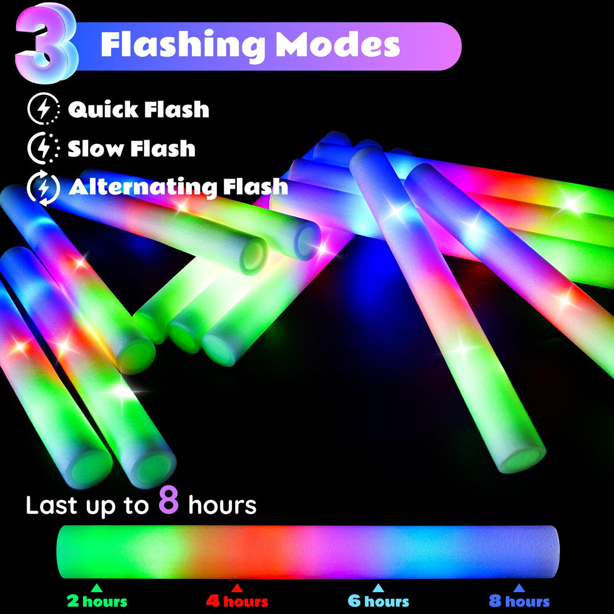 SHQDD wedding party glow sticks illuminate the dance floor with safe foam