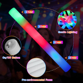 SHQDD foam glow sticks used at a wedding for ambient light.