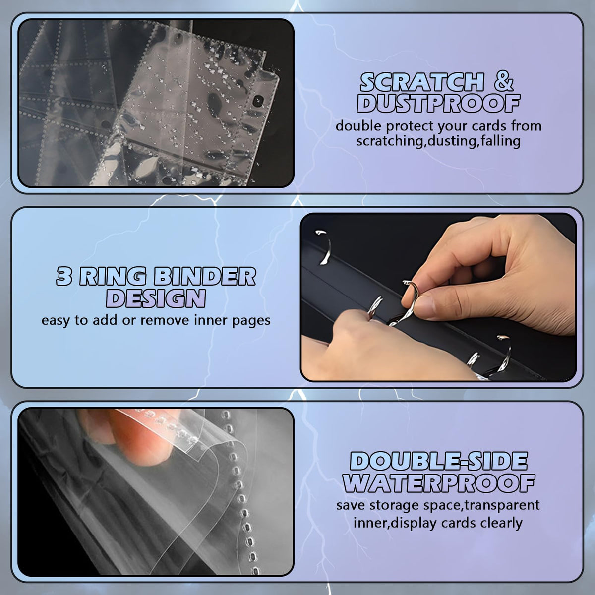 ShrewdYuya binder zipper closure prevents loss and dust during transport