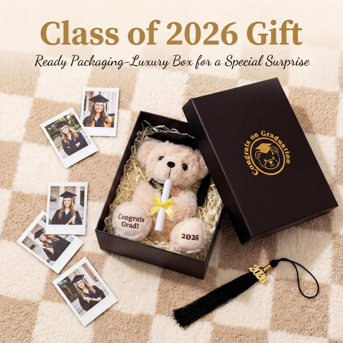 SHSEEN graduation mascot for future success on dorm shelf or desk.